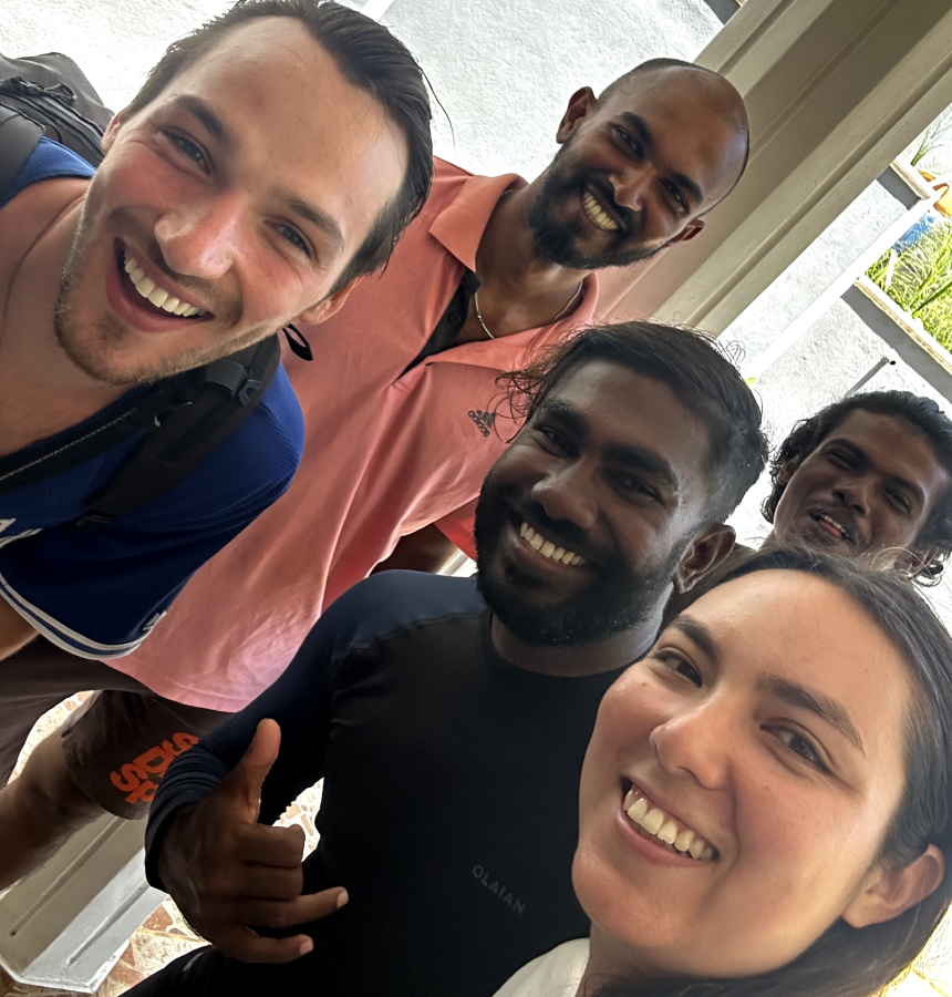 Our first guest at the homebase in Hiriketiya